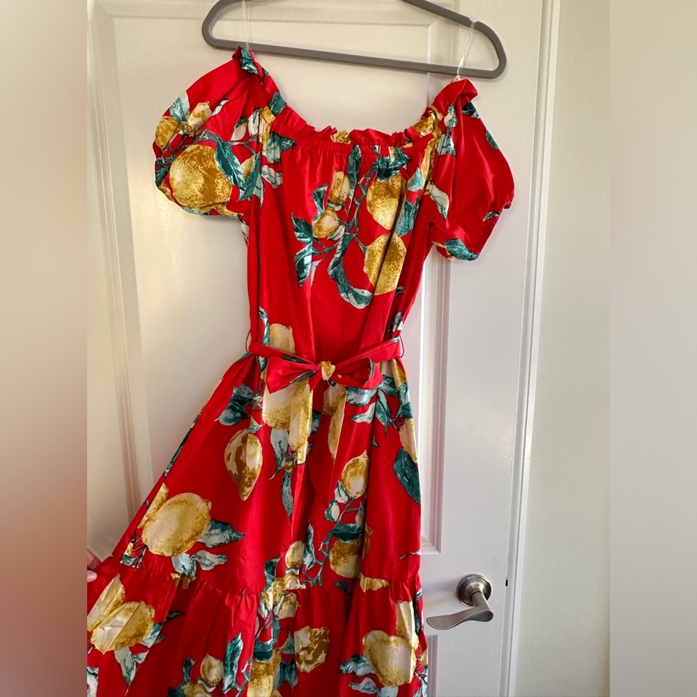 Boutique Off Shoulder Midi Dress